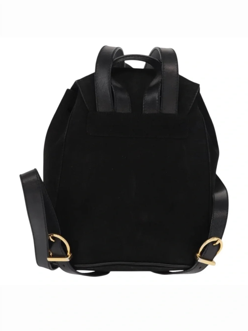 Salvatore Ferragamo Gancini Vintage Black Suede Backpack